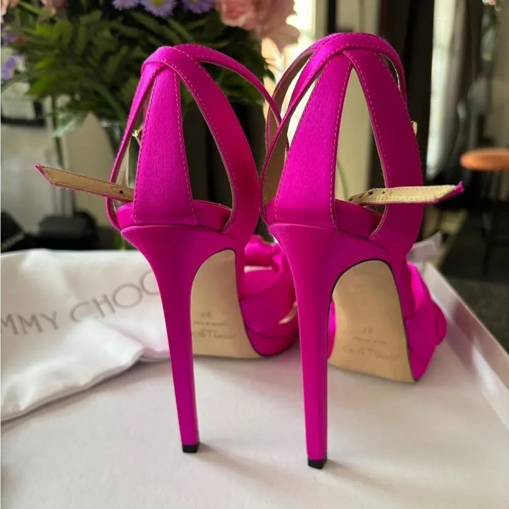 Jimmy Choo Rosie 120mm Satin Heels